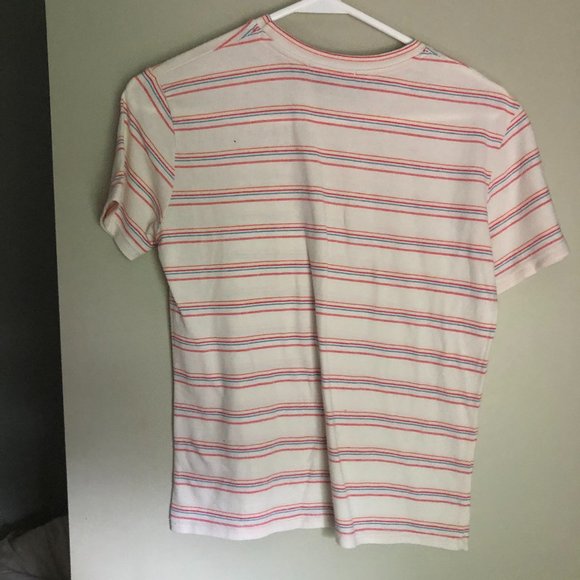 Brandy Melville White Multicolour Short Sleeve Tee - Picture 2 of 4